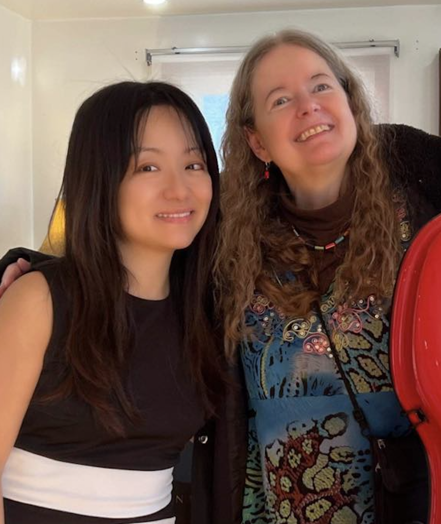 Tess Remy-Schumacher and Vivian Fang Liu after rehearsal